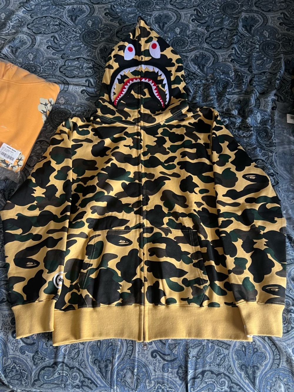 A Bathing Ape Yellow Camo Hoodie